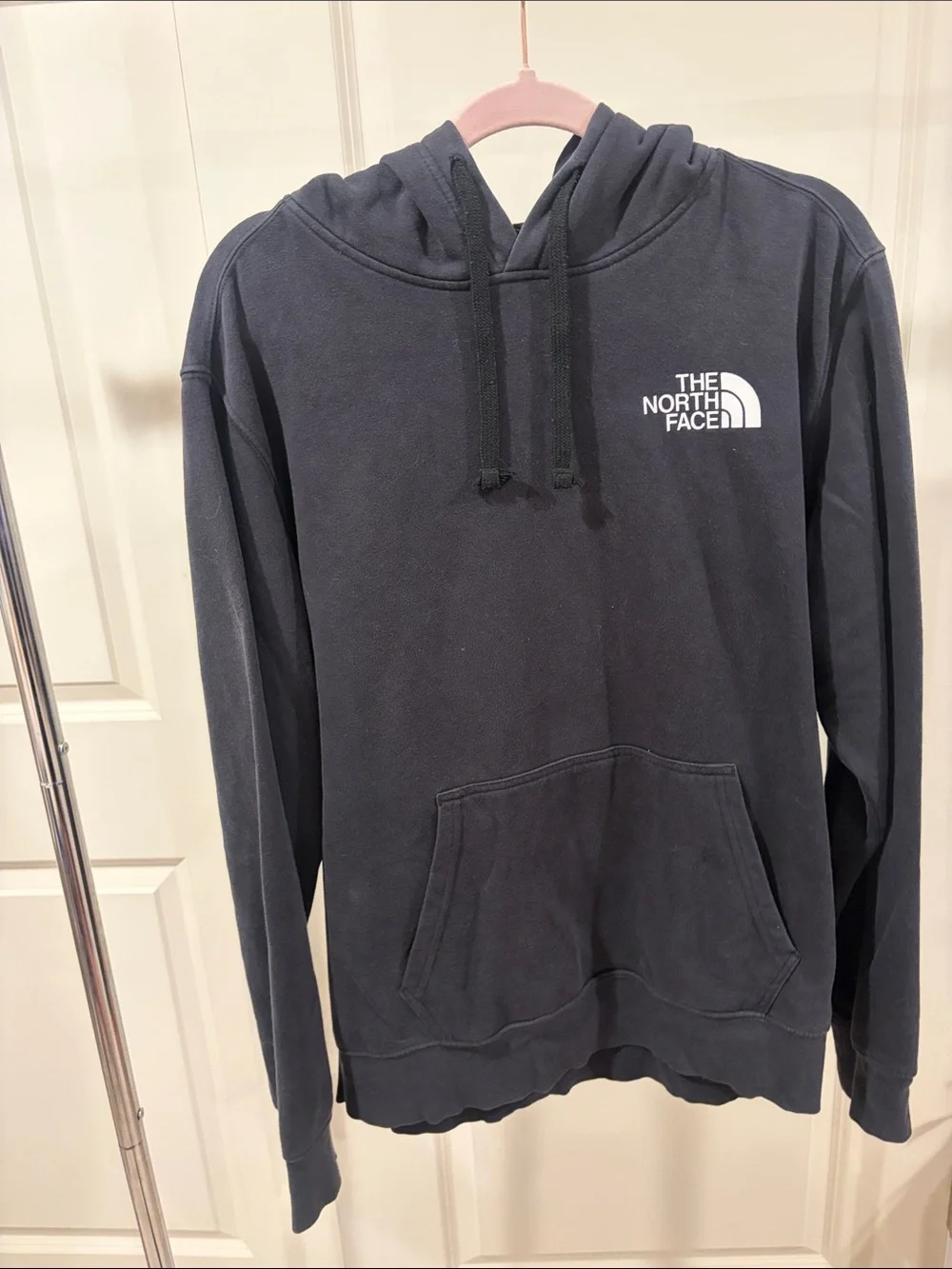 The North Face Black Pullover Hoodie with White Logo